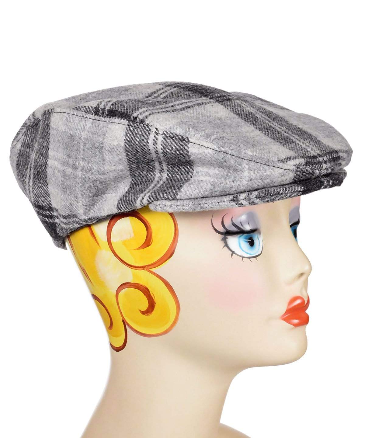 Pandemonium Millinery Charlie Driving Cap | Wool Plaid in Twilight | Handmade in Seattle WA