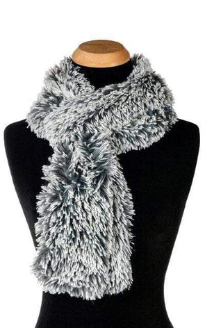 Pandemonium Millinery Classic Scarf - Fox Faux Fur Skinny / Silver Tipped Fox in Blue Steel Scarves
