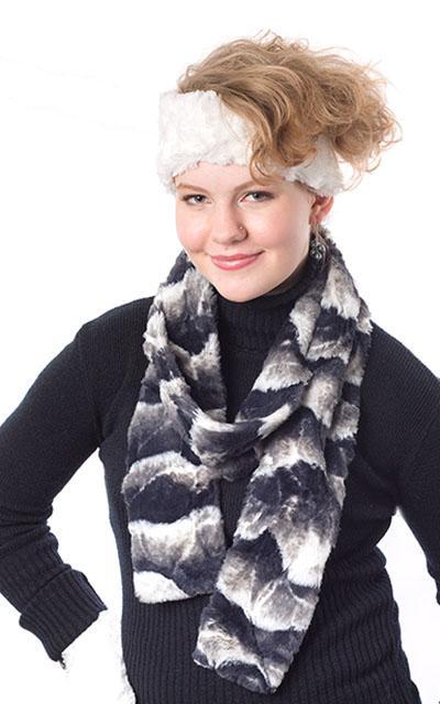 Classic Scarf - Luxury Faux Fur in Ocean Mist (Only One Left!)
