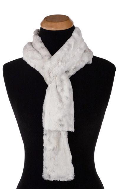 Classic Scarf - Luxury Faux Fur in Winters Frost Skinny / Winters Frost Scarves Pandemonium Millinery