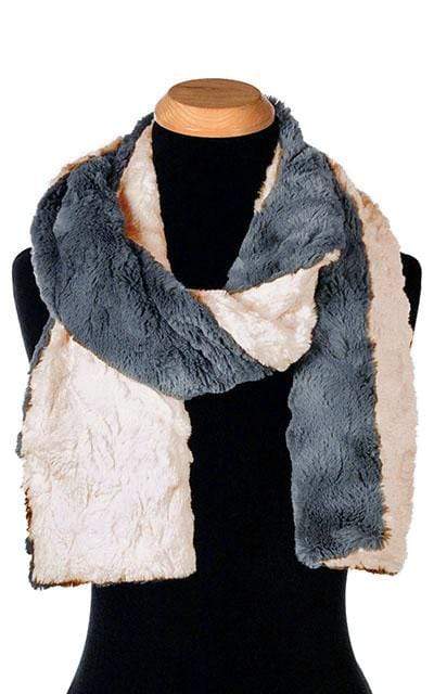 Classic Scarf - Two-Tone, Cuddly Faux Fur in Sand