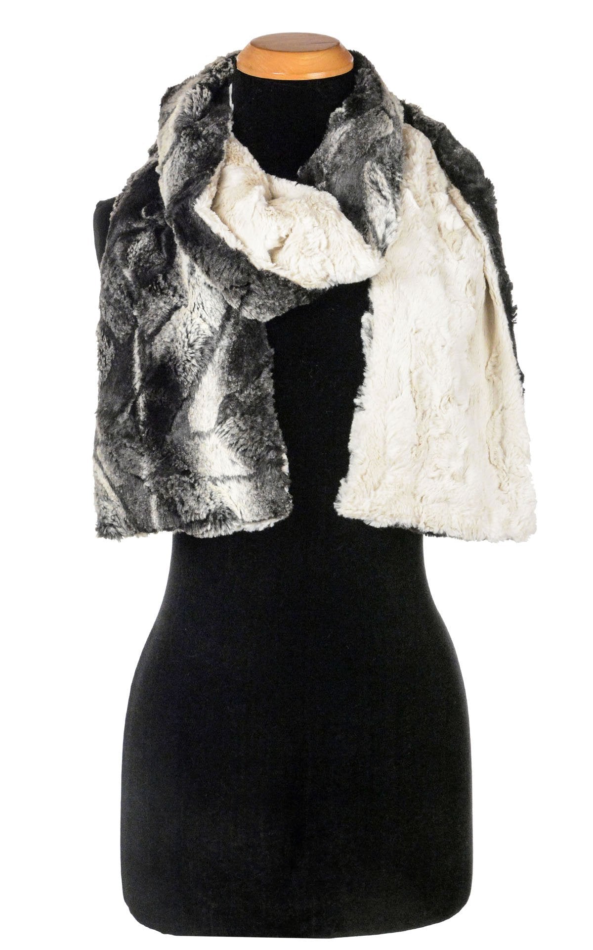 Classic Scarf - Two-Tone, Luxury Faux Fur in Honey Badger -  Sold Out!