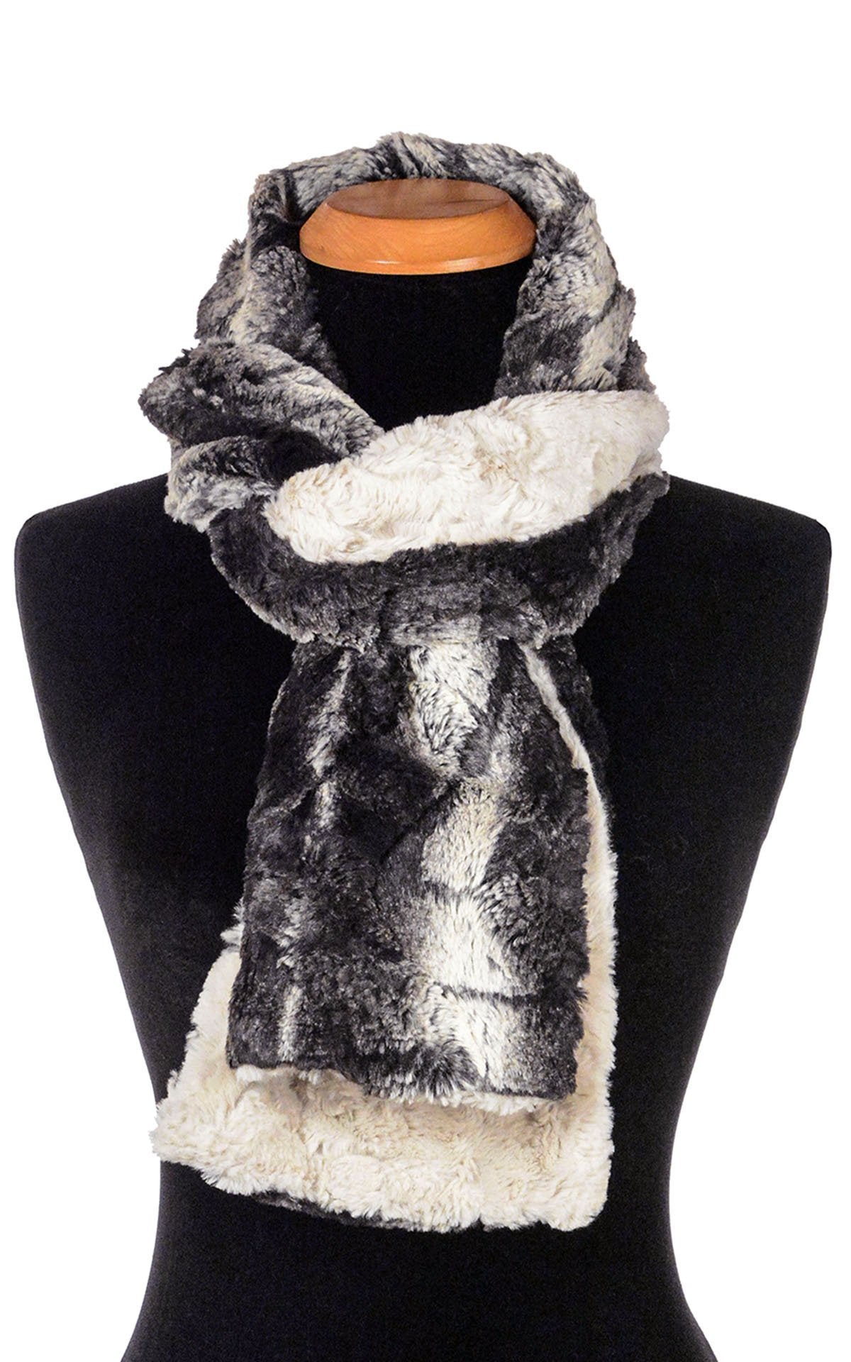 Classic Scarf - Two-Tone, Luxury Faux Fur in Honey Badger -  Sold Out!