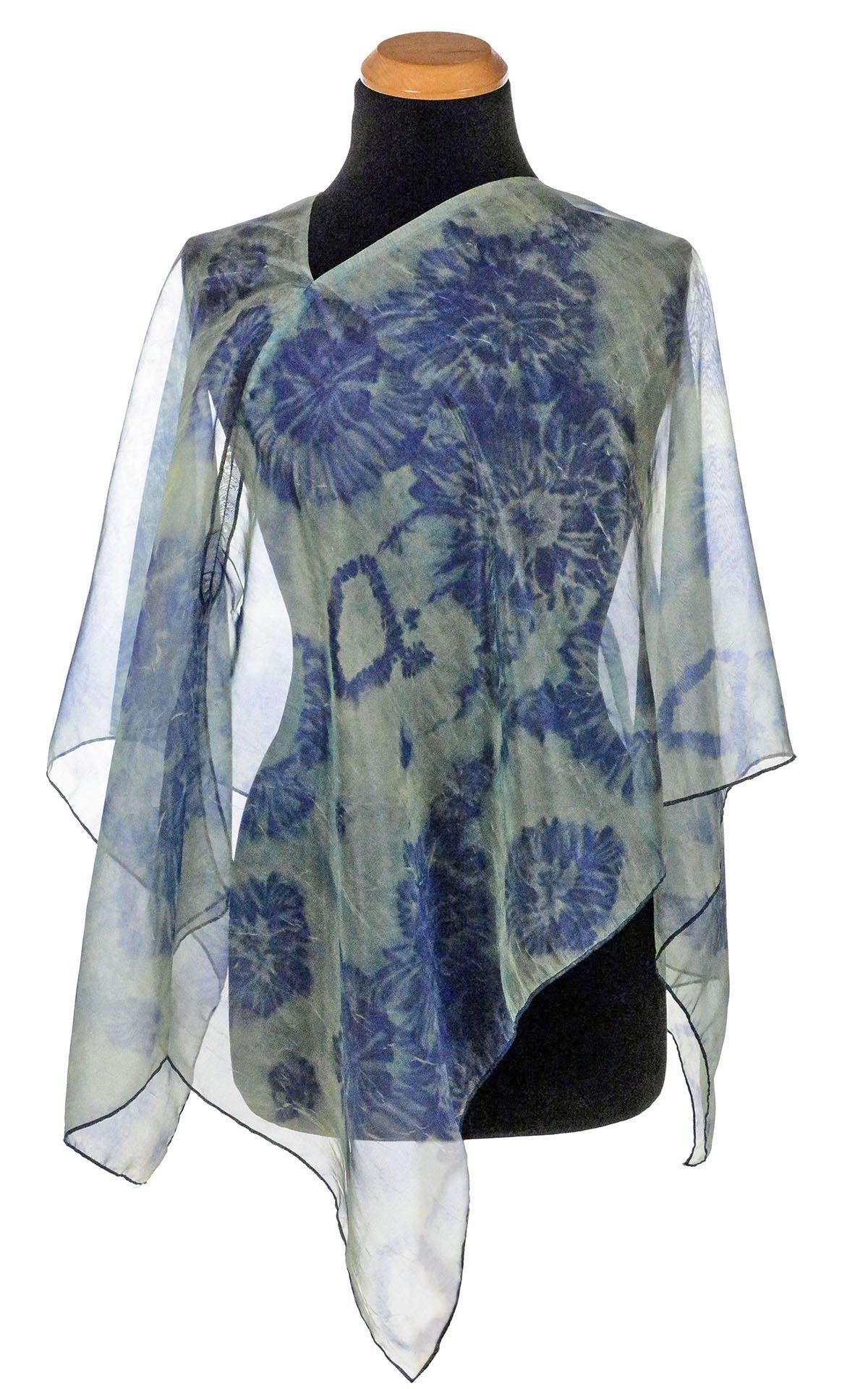Angled Coastal Garden Poncho in Agave | Handmade in Seattle WA | Pandemonium Millinery