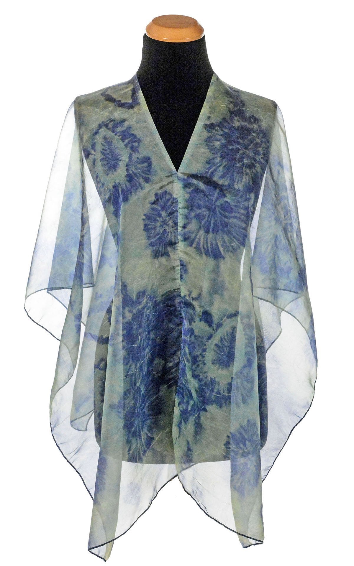 Coastal Garden Poncho in Agave V-Neck | Handmade in Seattle WA | Pandemonium Millinery