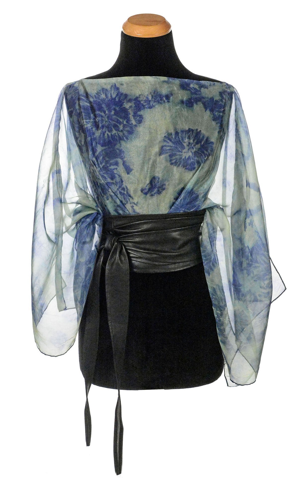 Coastal Garden Poncho in Agave with Obi Sash | Handmade in Seattle WA | Pandemonium Millinery
