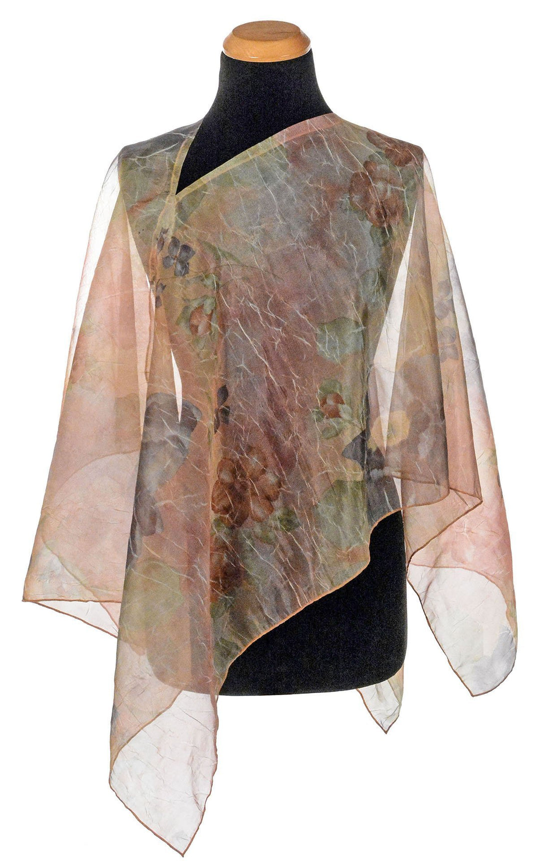 Coastal Garden Poncho in Bayberry Angled | Handmade in Seattle WA | Pandemonium Millinery