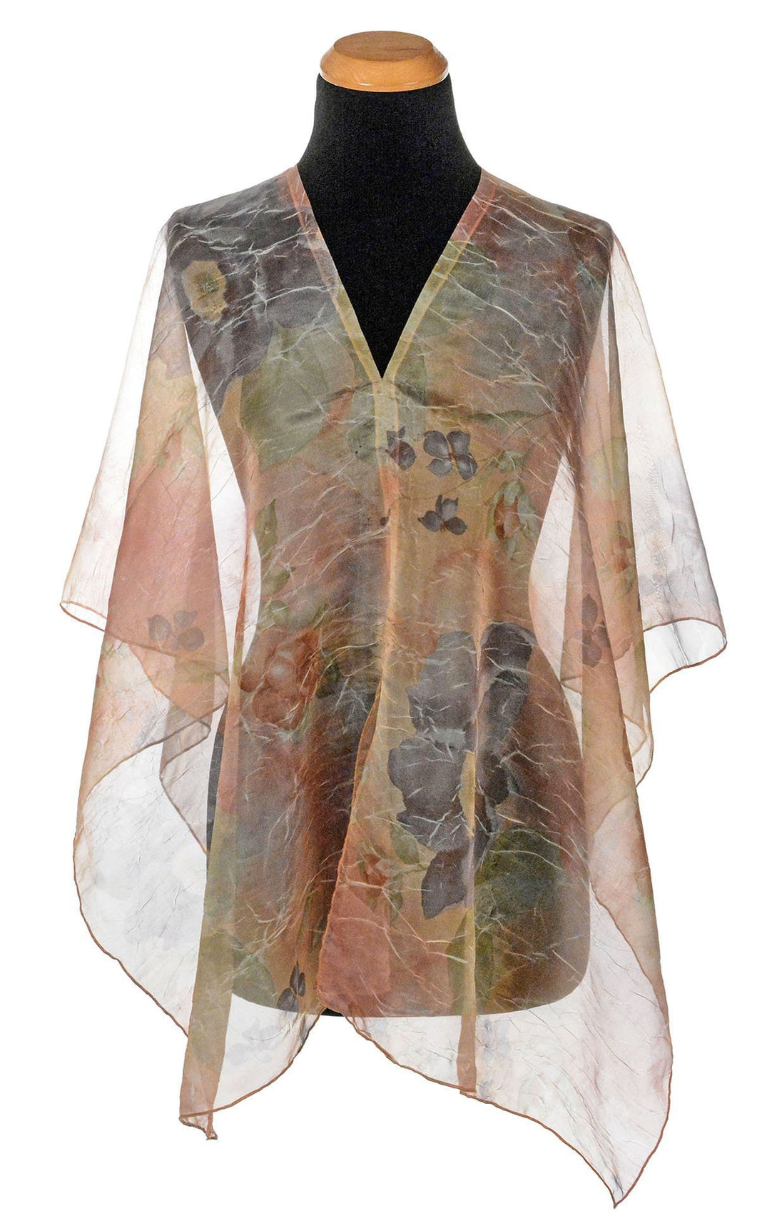 Coastal Garden Poncho in Bayberry V Neck | Handmade in Seattle WA | Pandemonium Millinery