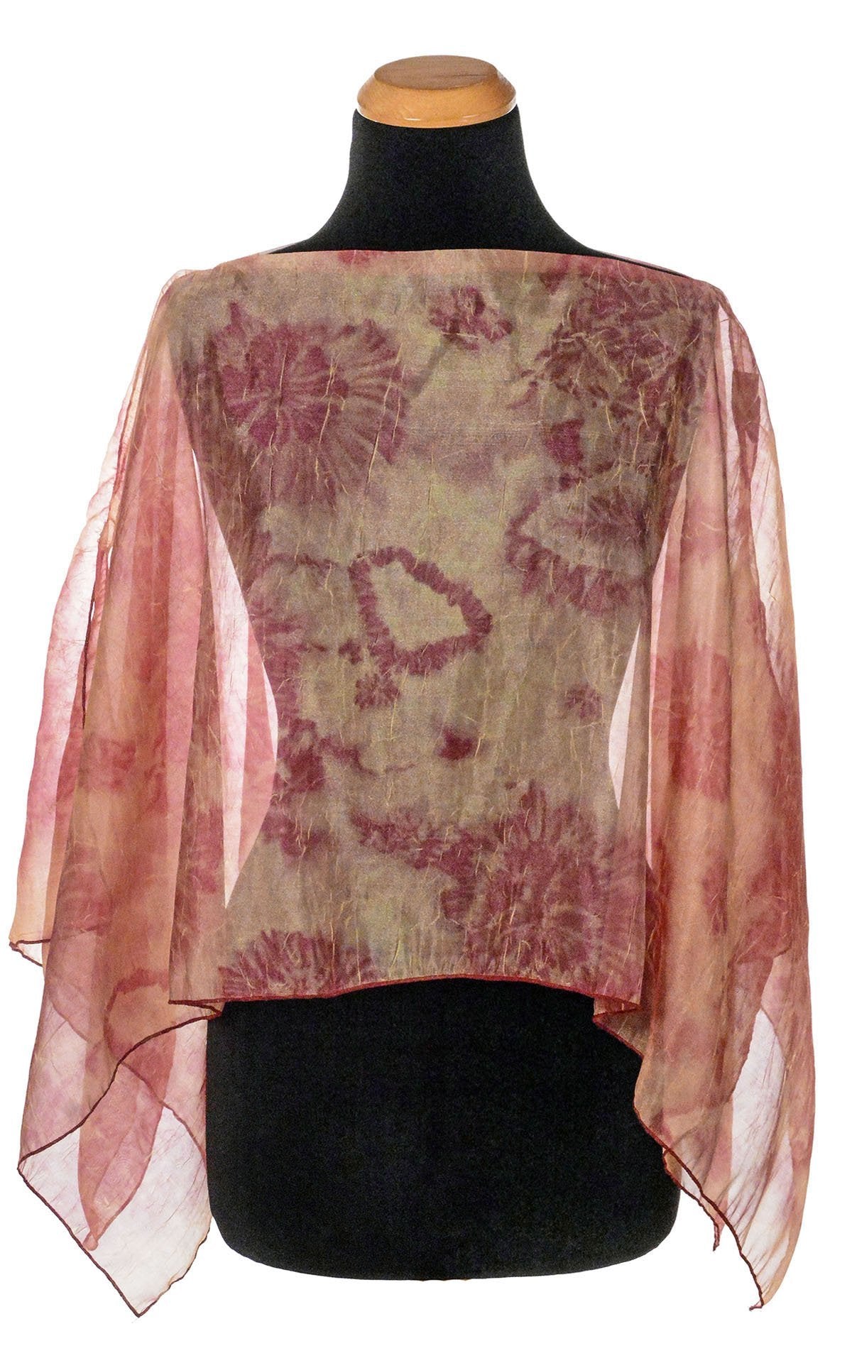 Coastal Garden Poncho in Coral | Handmade in Seattle WA | Pandemonium Millinery