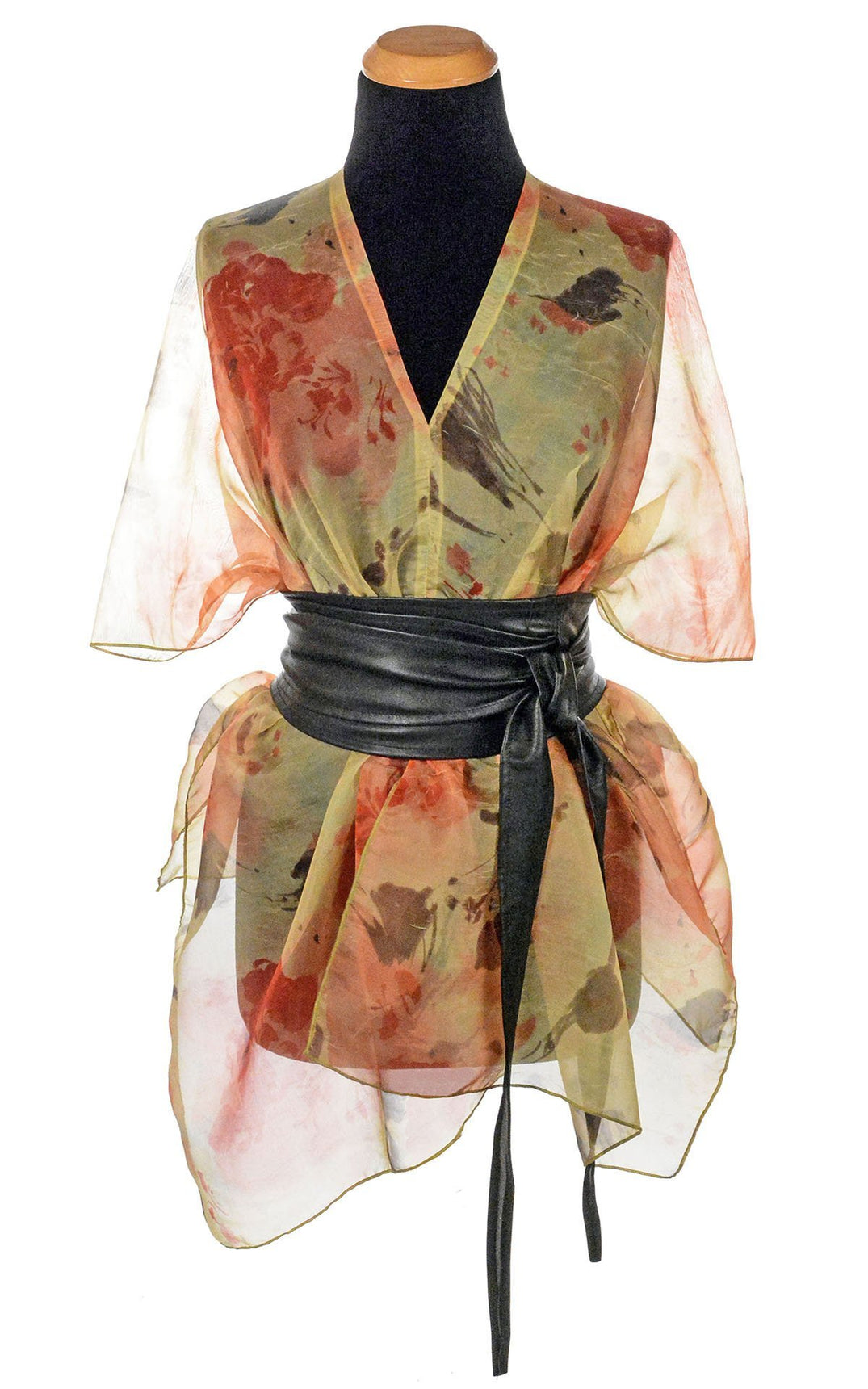Coastal Garden Poncho in Sun Star with Obi Sash | Handmade in Seattle WA | Pandemonium Millinery