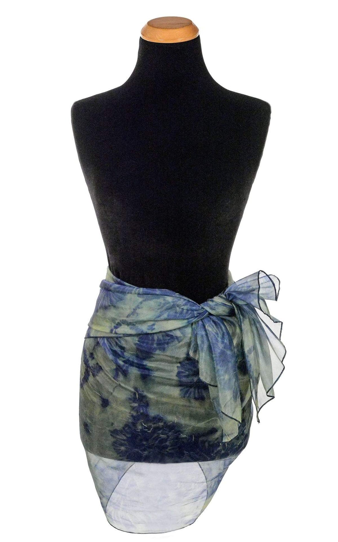 Coastal Garden Wrap in Agave as Sarong | Handmade in Seattle WA | Pandemonium Millinery