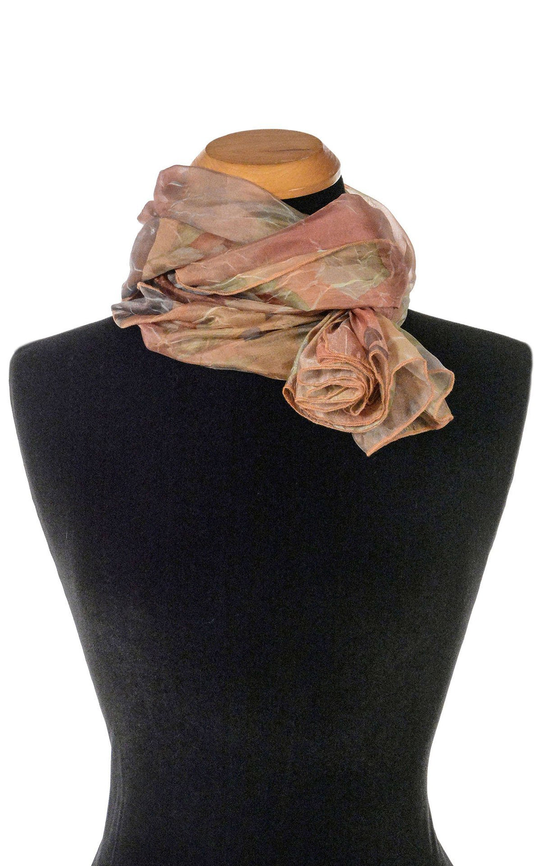 Coastal Garden Wrap in Bayberry as Chocker  | Handmade in Seattle WA | Pandemonium Millinery