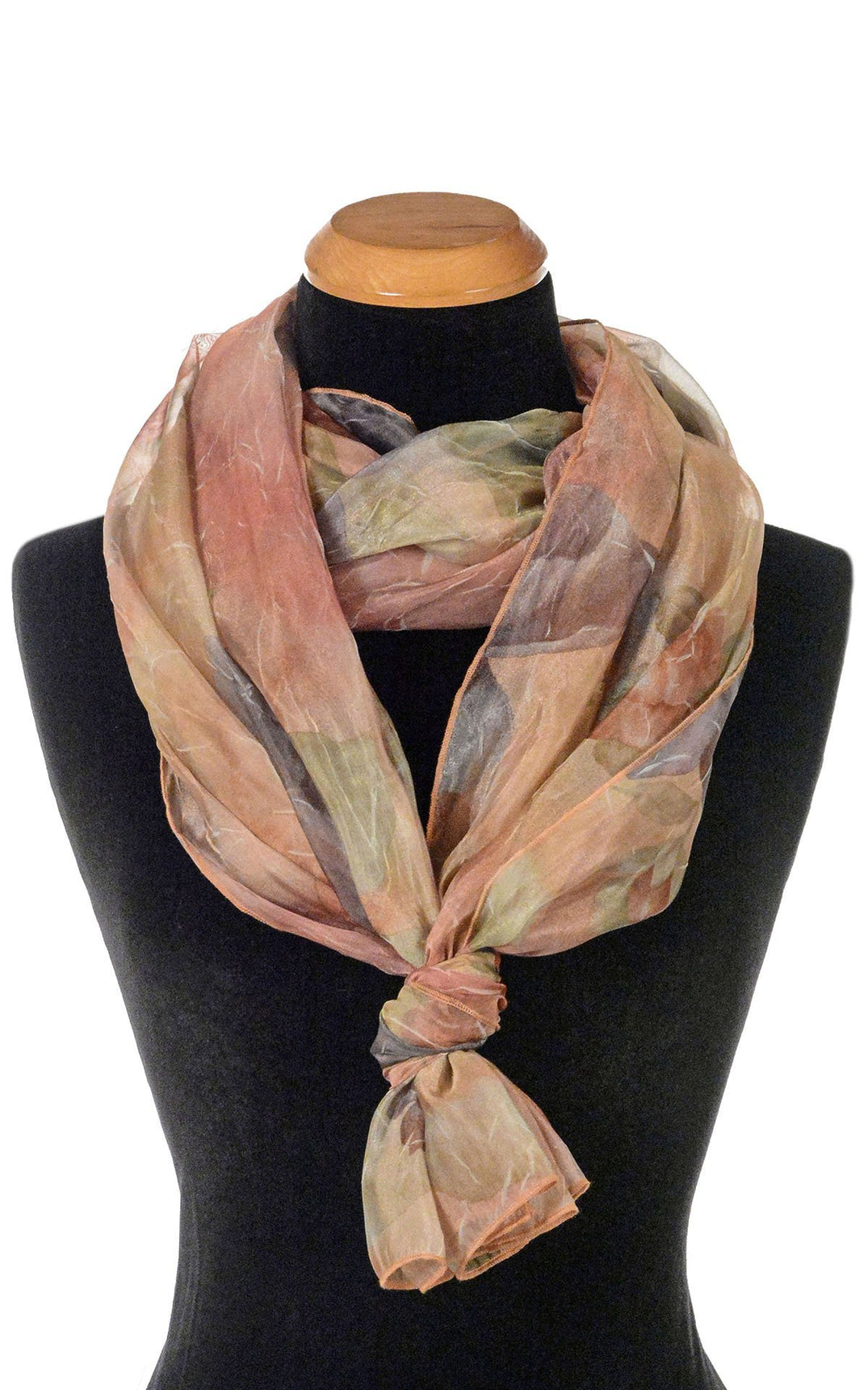 Coastal Garden Wrap in Bayberry Knotted Scarf  | Handmade in Seattle WA | Pandemonium Millinery