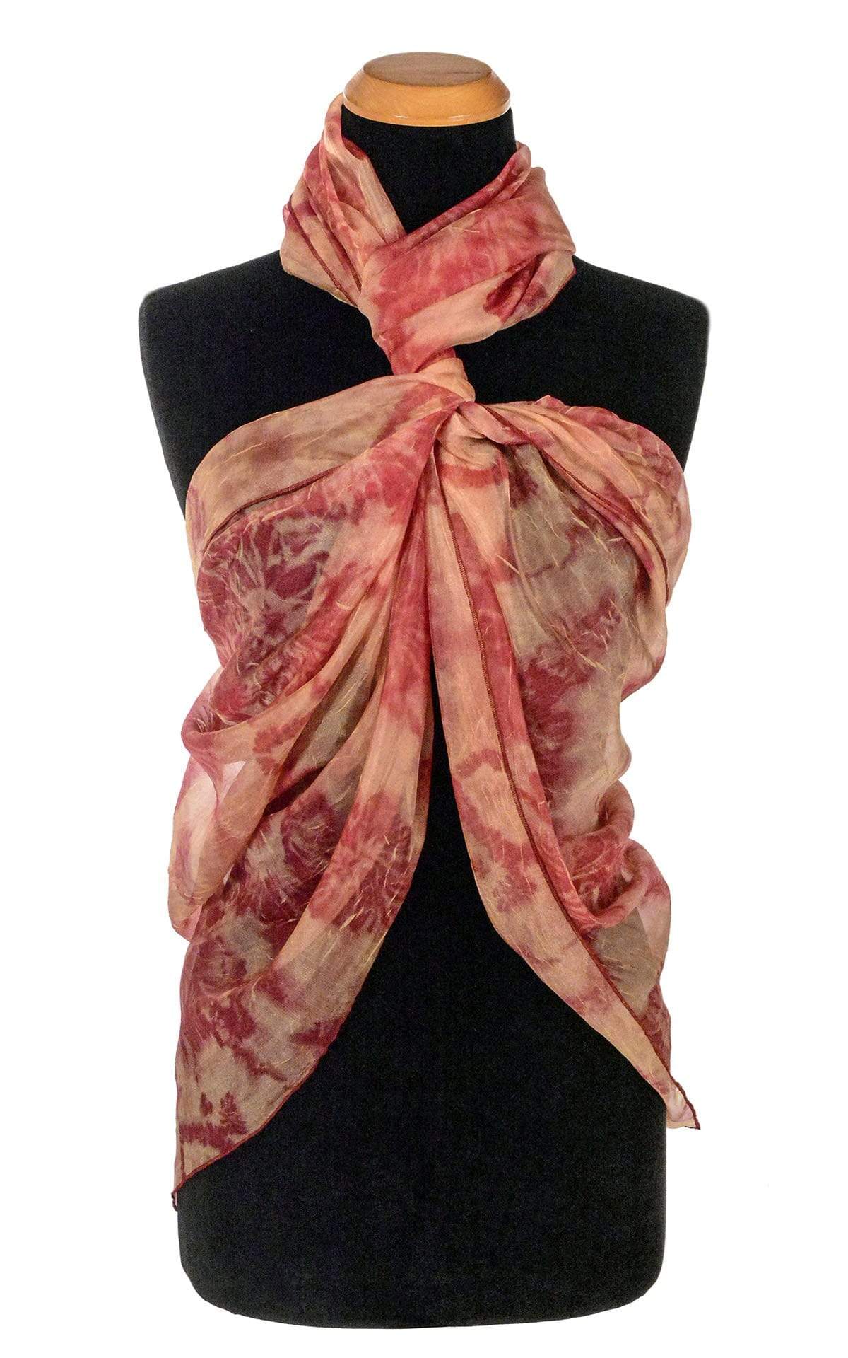 Coastal Garden Wrap in Coral as Top | Handmade in Seattle WA | Pandemonium Millinery