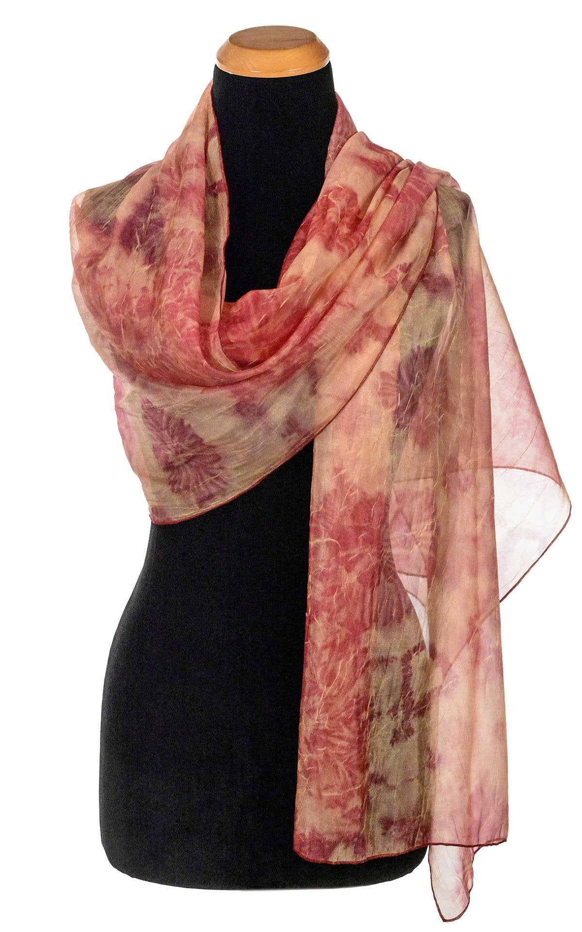 Coastal Garden Wrap in Coral | Handmade in Seattle WA | Pandemonium Millinery