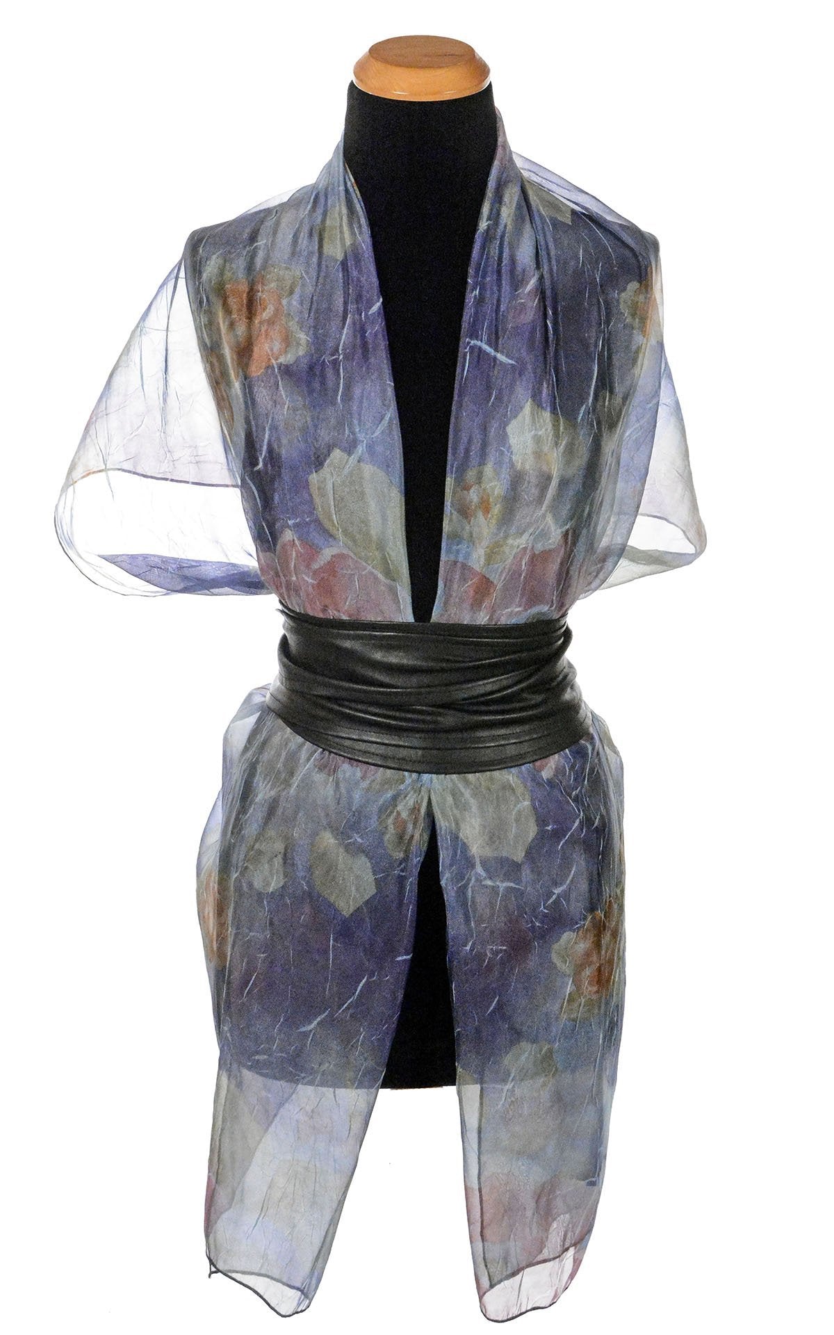 Women's Coastal Garden Wrap in Sea Lavender with Obi Sash | Handmade in Seattle WA | Pandemonium Millinery