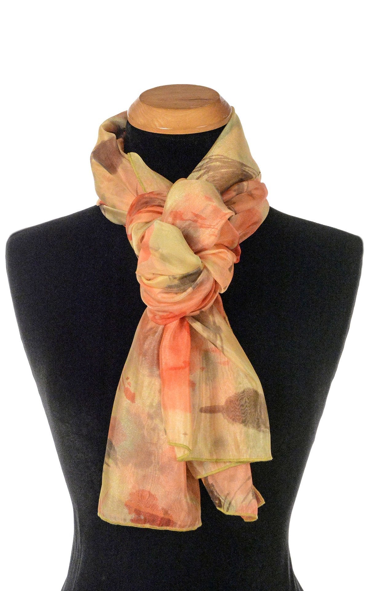 Coastal Garden Wrap Scarf in Sun Star with Knot | Handmade in Seattle WA | Pandemonium Millinery