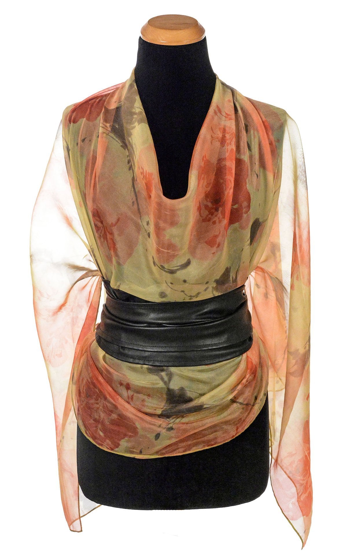 Coastal Garden Wrap in Sun Star with Obi Sash | Handmade in Seattle WA | Pandemonium Millinery