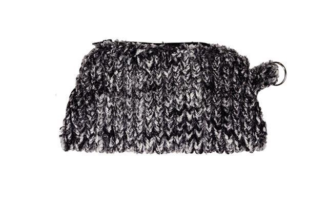 Coin Purse in Cozy Cable Faux Fur handmade in Seattle WA USA by Pandemonium Millinery