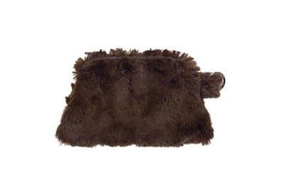 Coin Purse in Cuddly Faux Fur in Ghocolate | Handmade in Seattle WA | Pandemonium Millinery