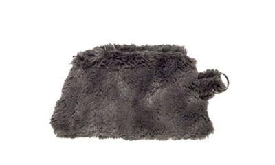 Coin Purse in Cuddly Faux Fur in Gray | Handmade in Seattle WA | Pandemonium Millinery