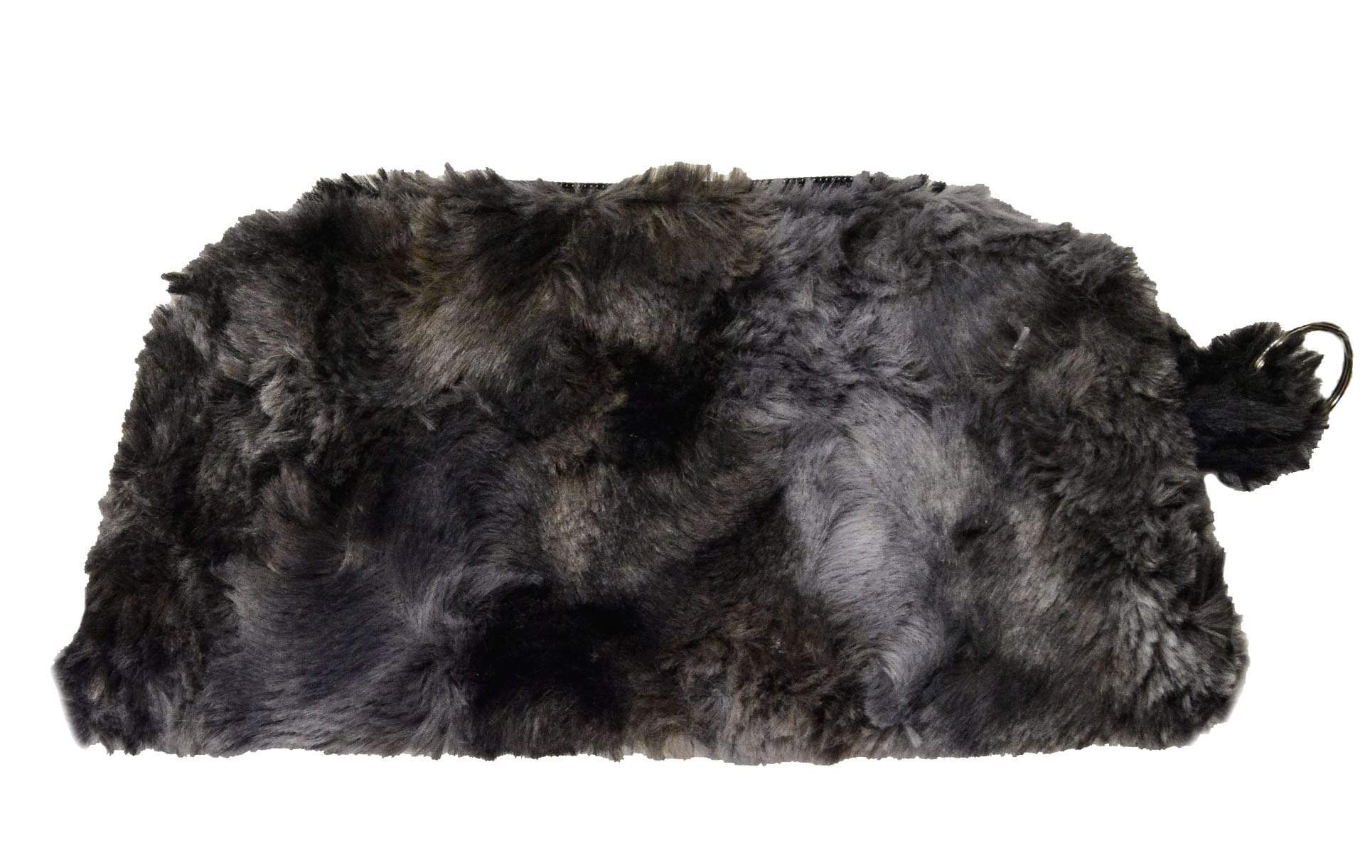 Cosmetic Bag in Highland Skye Faux Fur handmade in Seattle WA USA by Pandemonium Millinery