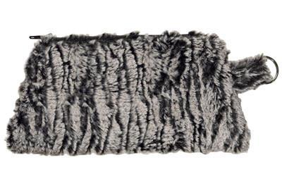 Coin Purse in Black Walnut  Faux Fur | Handmade in Seattle WA | Pandemonium Millinery