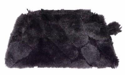 Coin Purse & Cosmetic Bag - Luxury Faux Fur in Dream Coin / Aubergine Dream Handbag Pandemonium Millinery