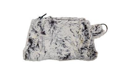 Coin Purse &amp; Cosmetic Bag - Luxury Faux Fur in Khaki (Limited Availability)