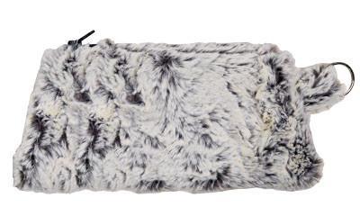 Coin Purse &amp; Cosmetic Bag - Luxury Faux Fur in Khaki (Limited Availability)