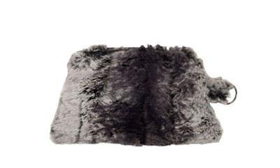 Cosmetic Bag in Meerkat Faux Fur handmade in Seattle WA USA by Pandemonium Millinery