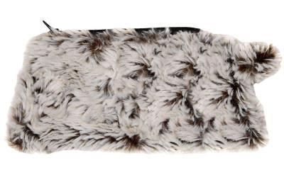 Coin Purse in Sienna Stratus, Brown and Cream Faux Fur | Handmade in Seattle WA | Pandemonium Millinery