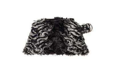 Coin Purse in Smoky Essence Faux Fur handmade in Seattle WA USA by Pandemonium Millinery