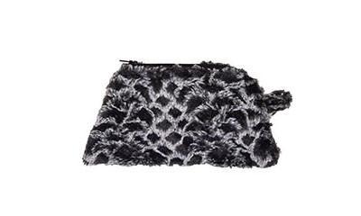 Coin Purse &amp; Cosmetic Bag - Luxury Faux Fur in Snow Owl (Limited Availability)