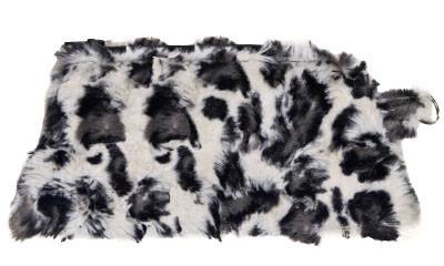 Coin Purse &amp; Cosmetic Bag - Luxury Faux Fur in White Jaguar (Limited Availability)