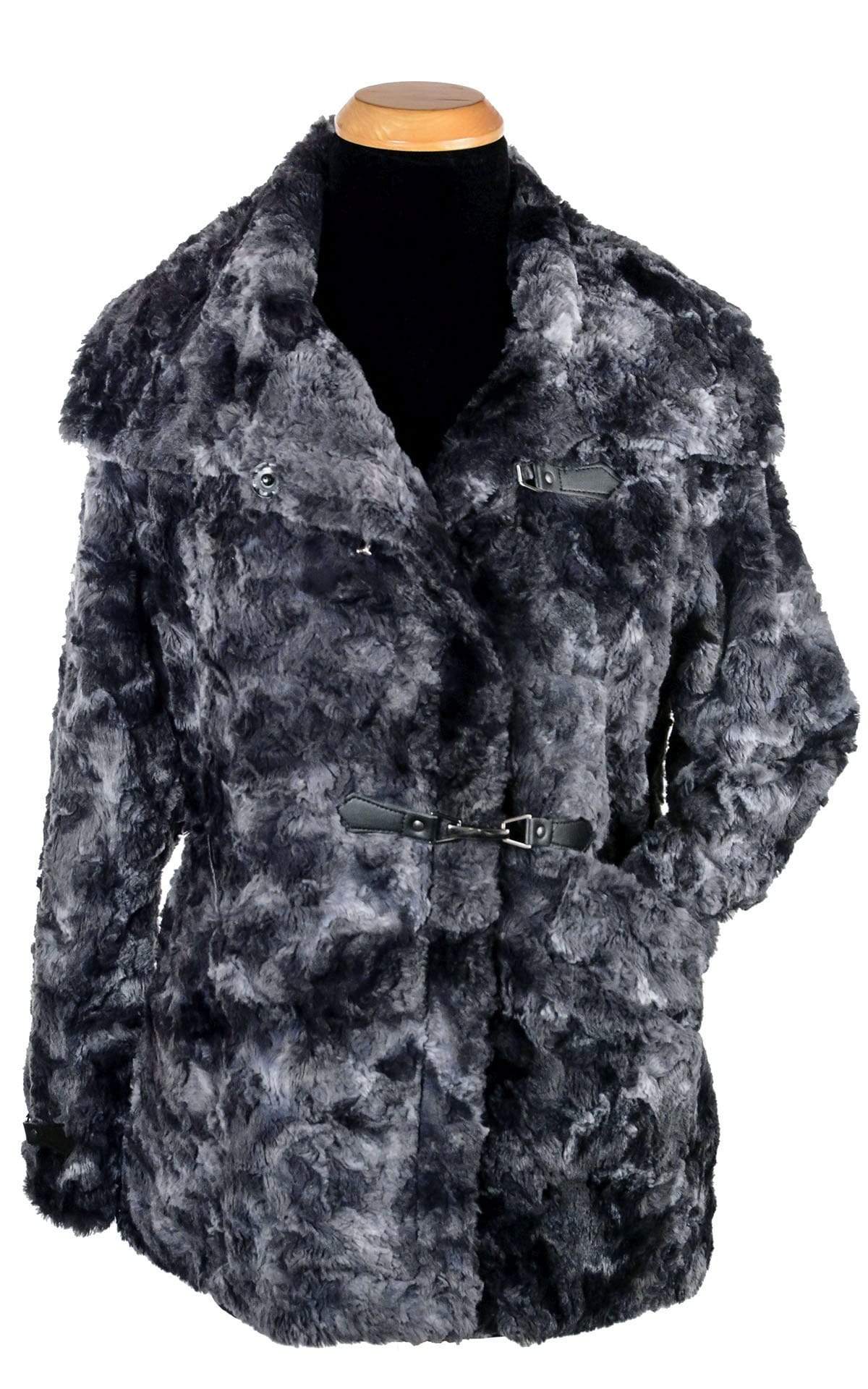 Dietrich Coat - Luxury Faux Fur in Highland Skye