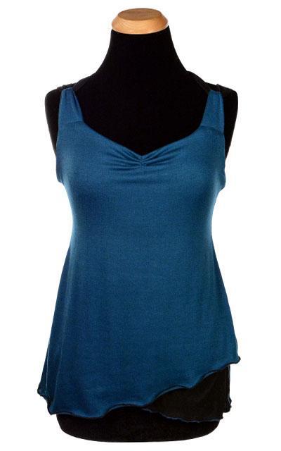 Double Tulip Top, Reversible - Blue Moon with Assorted Jersey Knit (Only One Small Left!)