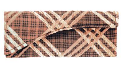 Envelope Clutch - Copper Plaid Upholstery Fabric Handbag Pandemonium Millinery