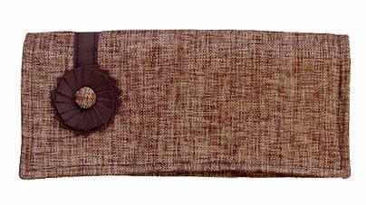 Envelope Clutch with Grosgrain Detail - Liam Upholstery Fabric Handbag Pandemonium Millinery