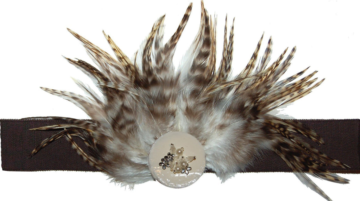 Feather Band with Button