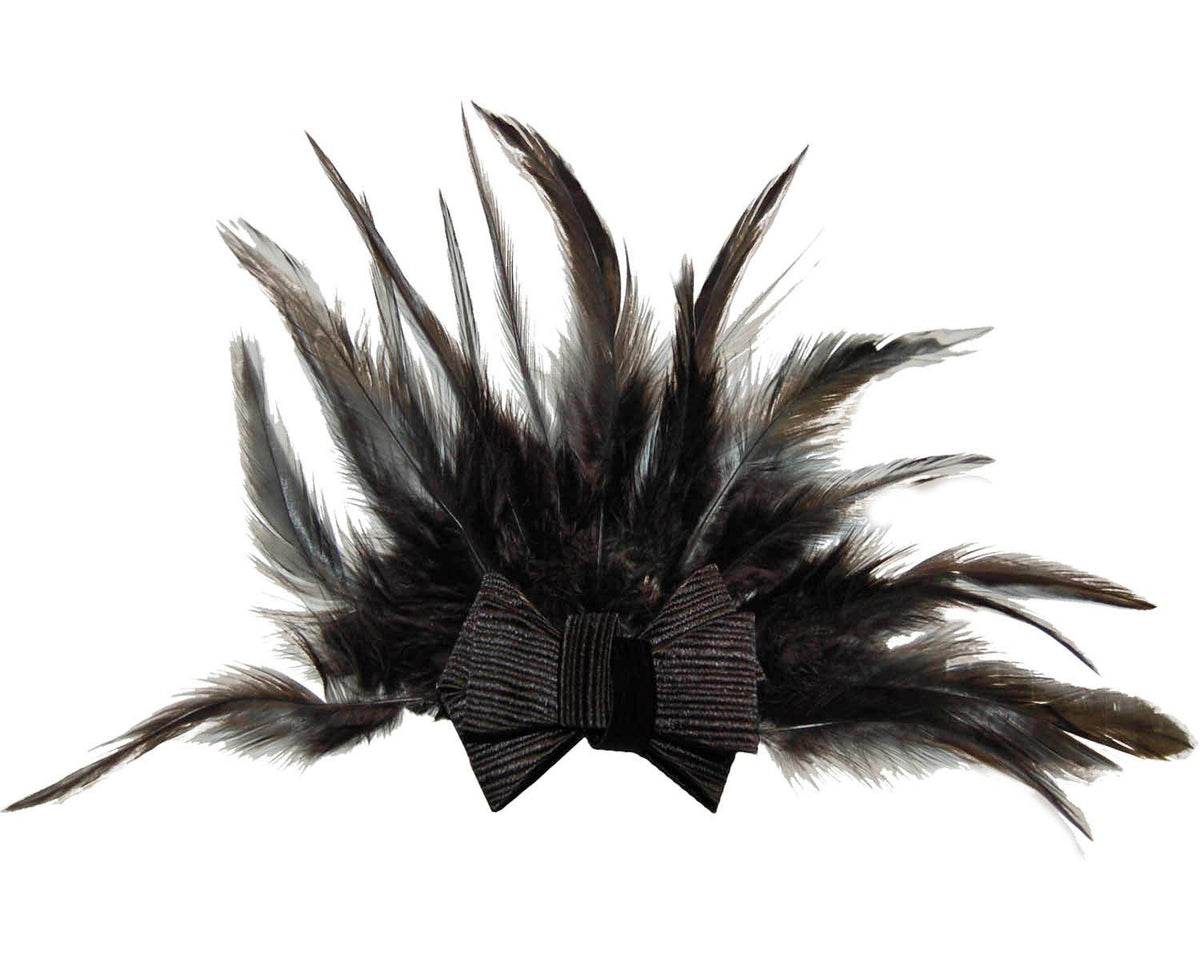 Feather Brooch with Bow