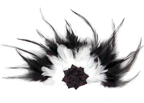 Feather Brooch with Rosette (Limited Availability)