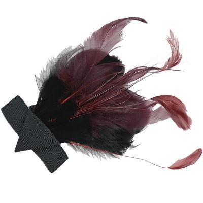 Feather Trim - Black &amp; Burgundy (SOLD OUT)