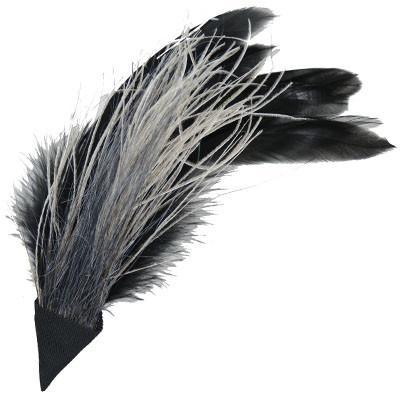 Feather Trim - Black & Gray