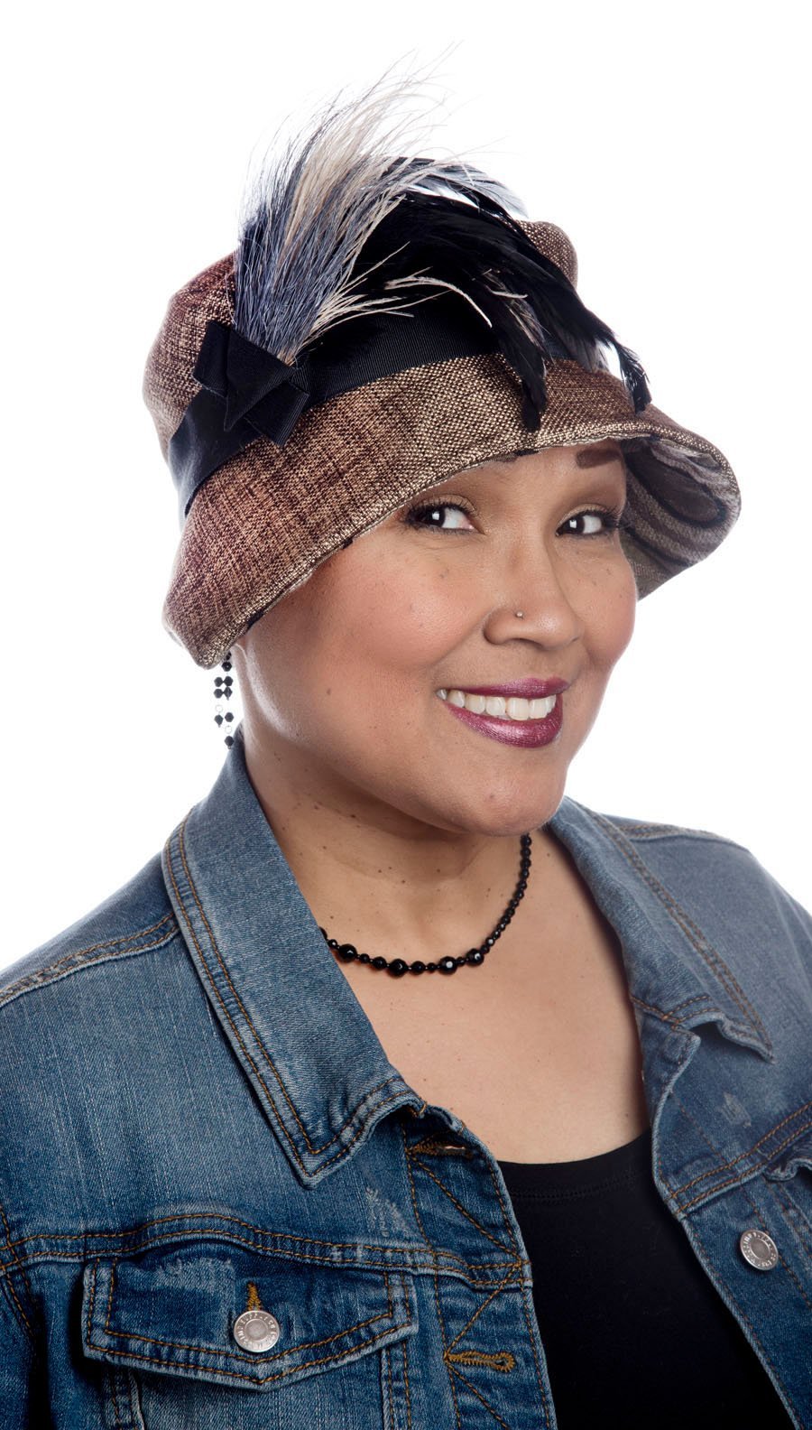 Feather Trim - Black & Gray