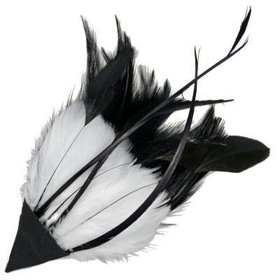 Feather Trim - Black &amp; White
