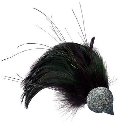 Feather Trim - Green &amp; Black