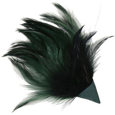Feather Trim - Green & Black