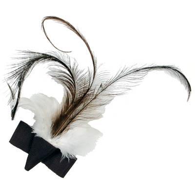 Feather Trim - Ivory &amp; Chocolate (One Left!)