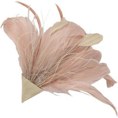 Feather Brooch | Pink and Cream Feathers | handmade in Seattle WA by Pandemonium Millinery USA